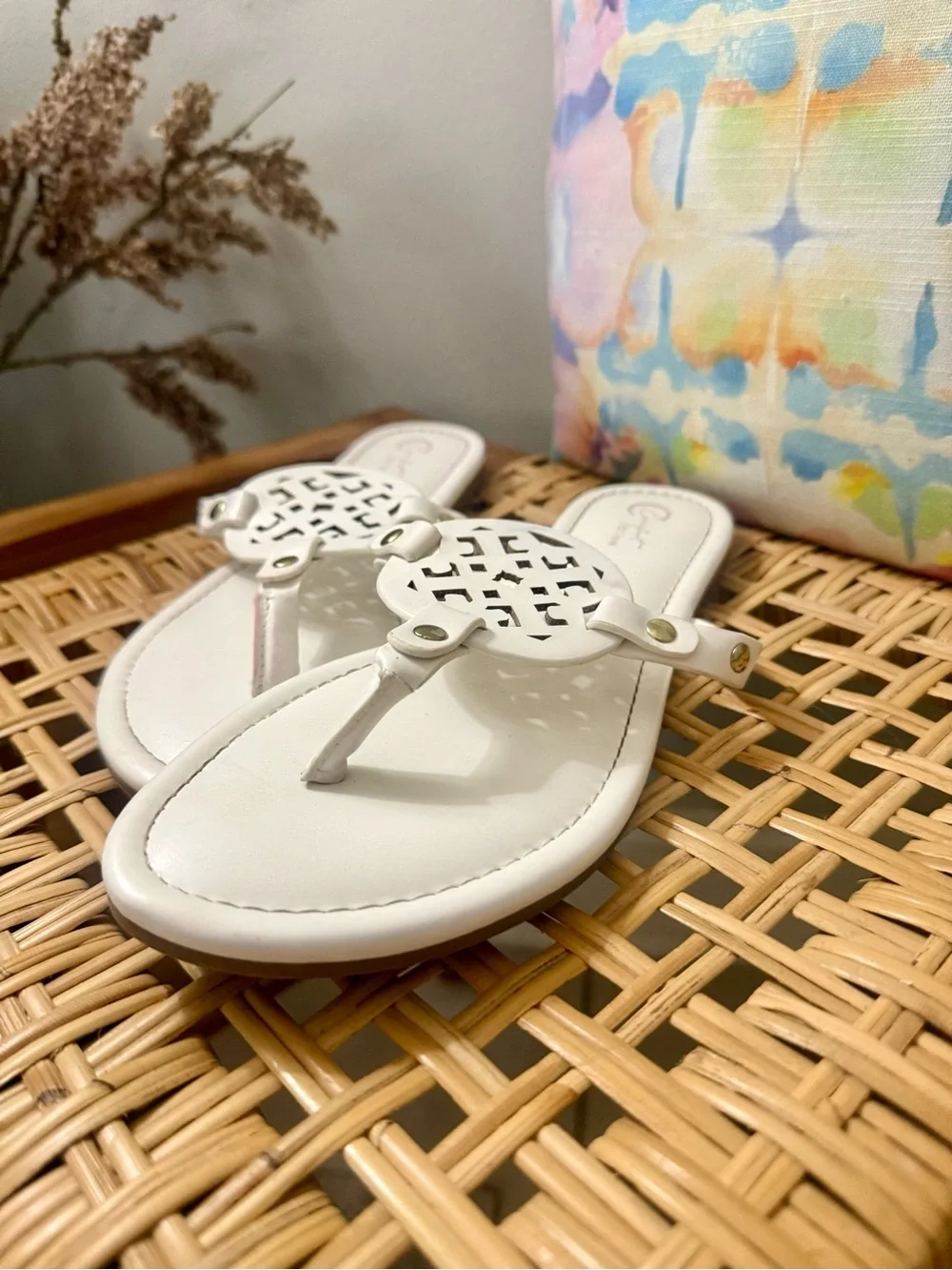 White Chic Designer Look Sandals